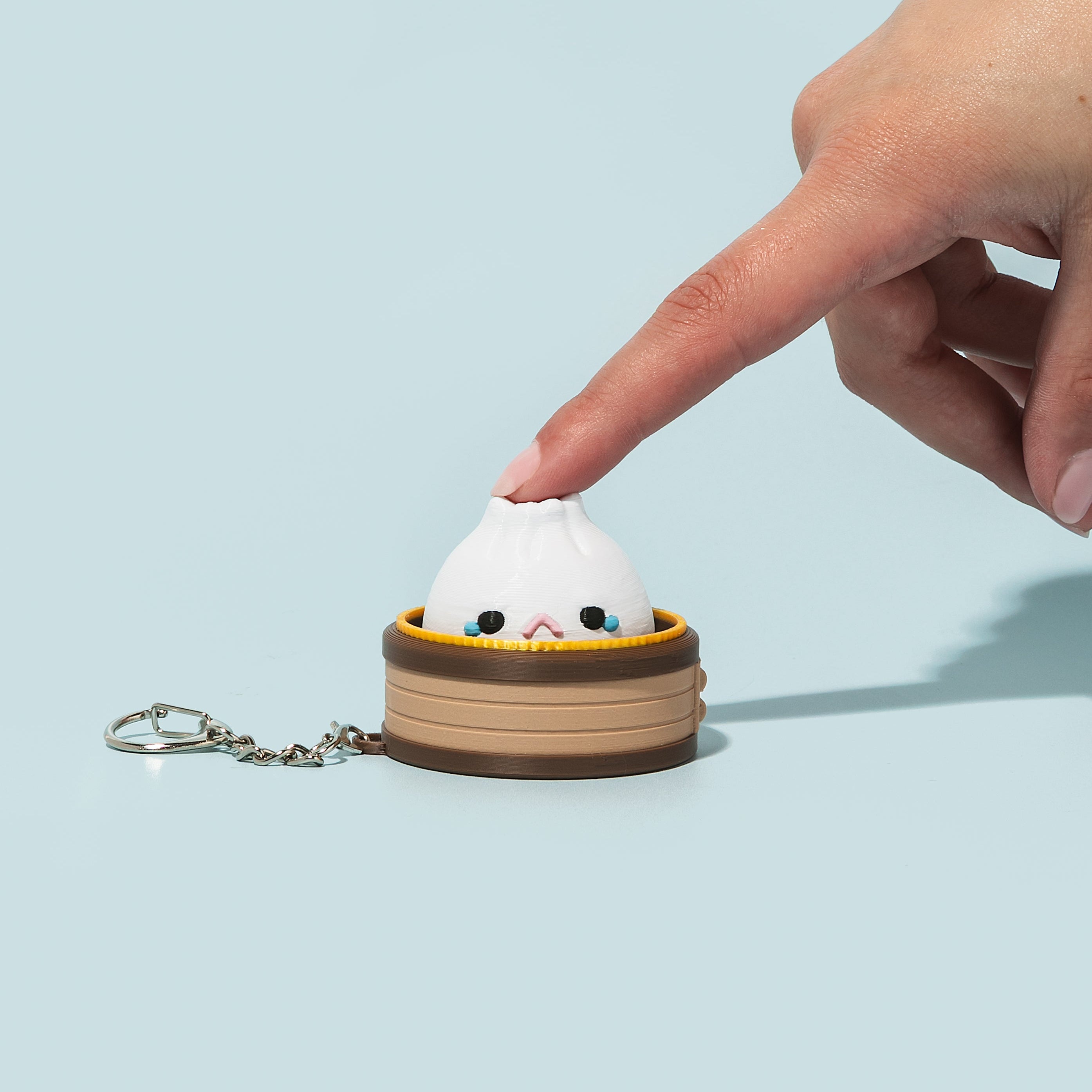 Dumpling Fidget Clicker Keychain