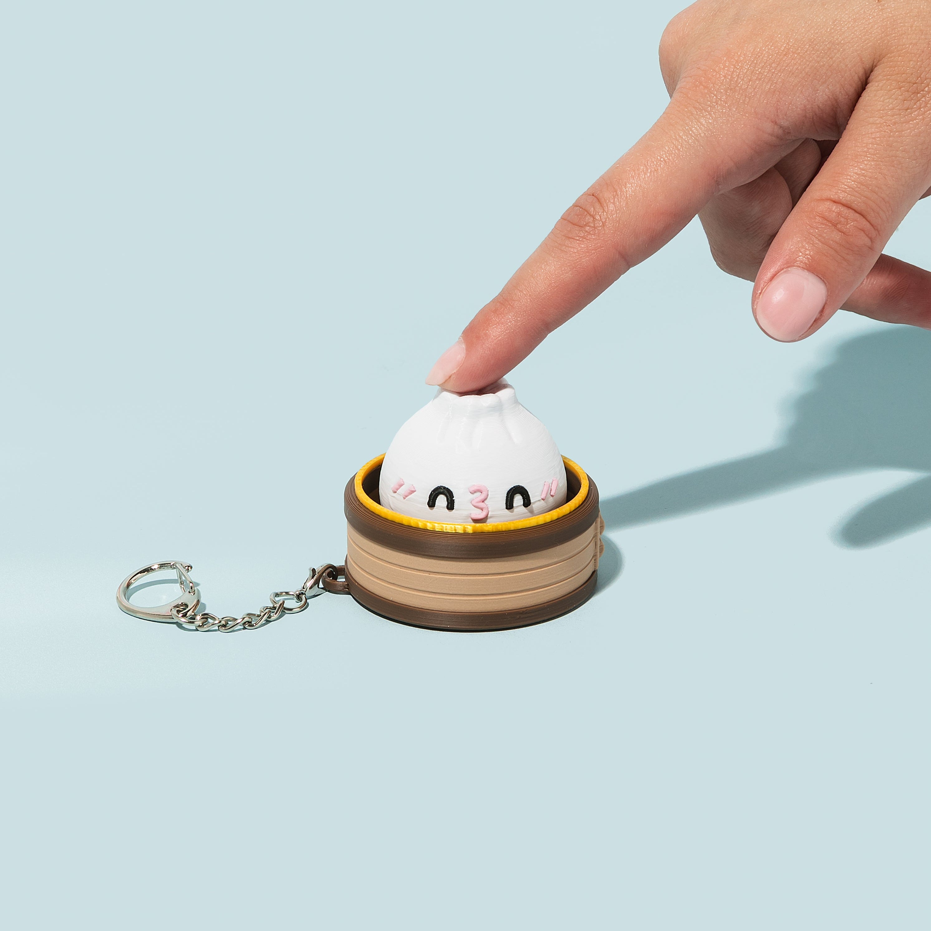 Dumpling Fidget Clicker Keychain