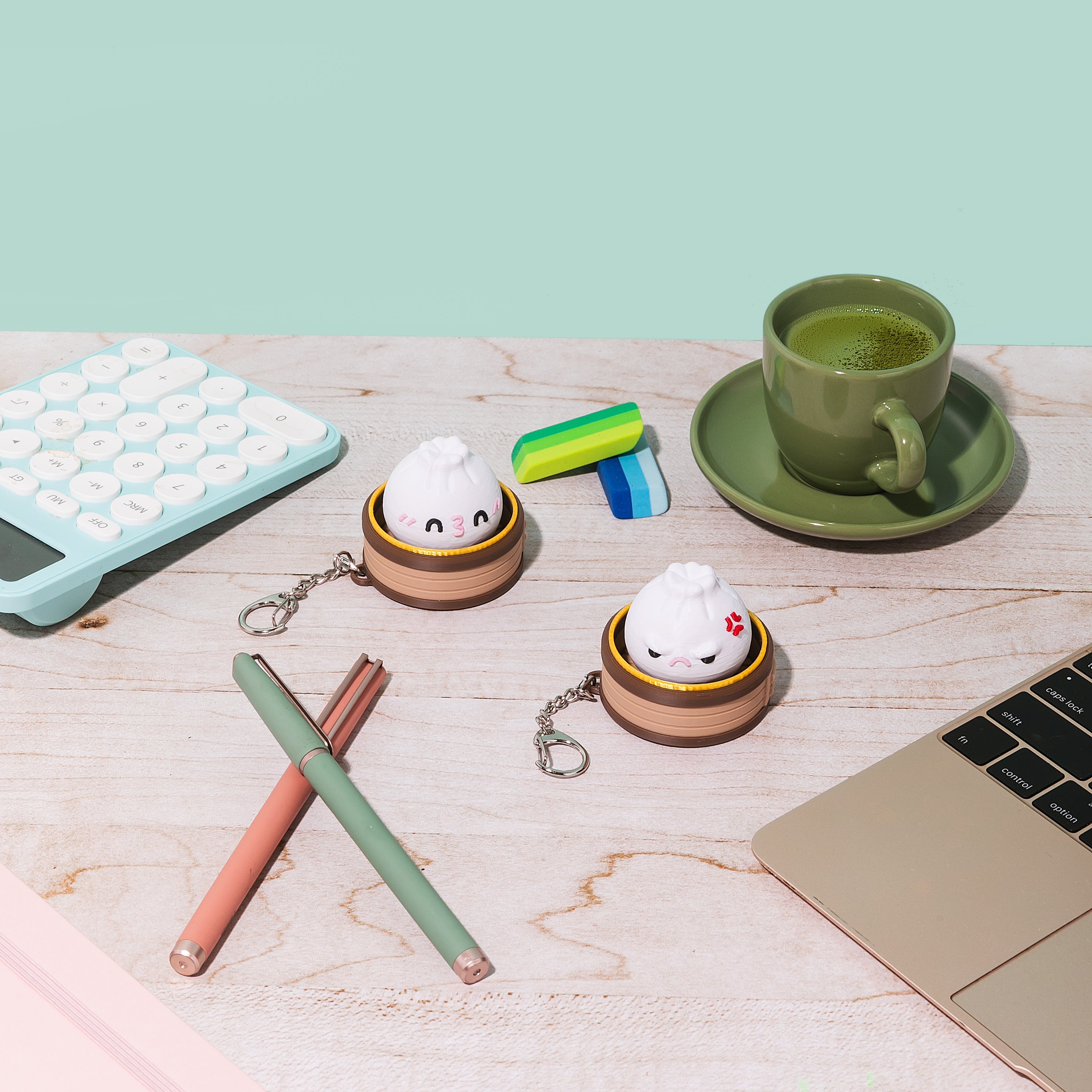 Dumpling Fidget Clicker Keychain