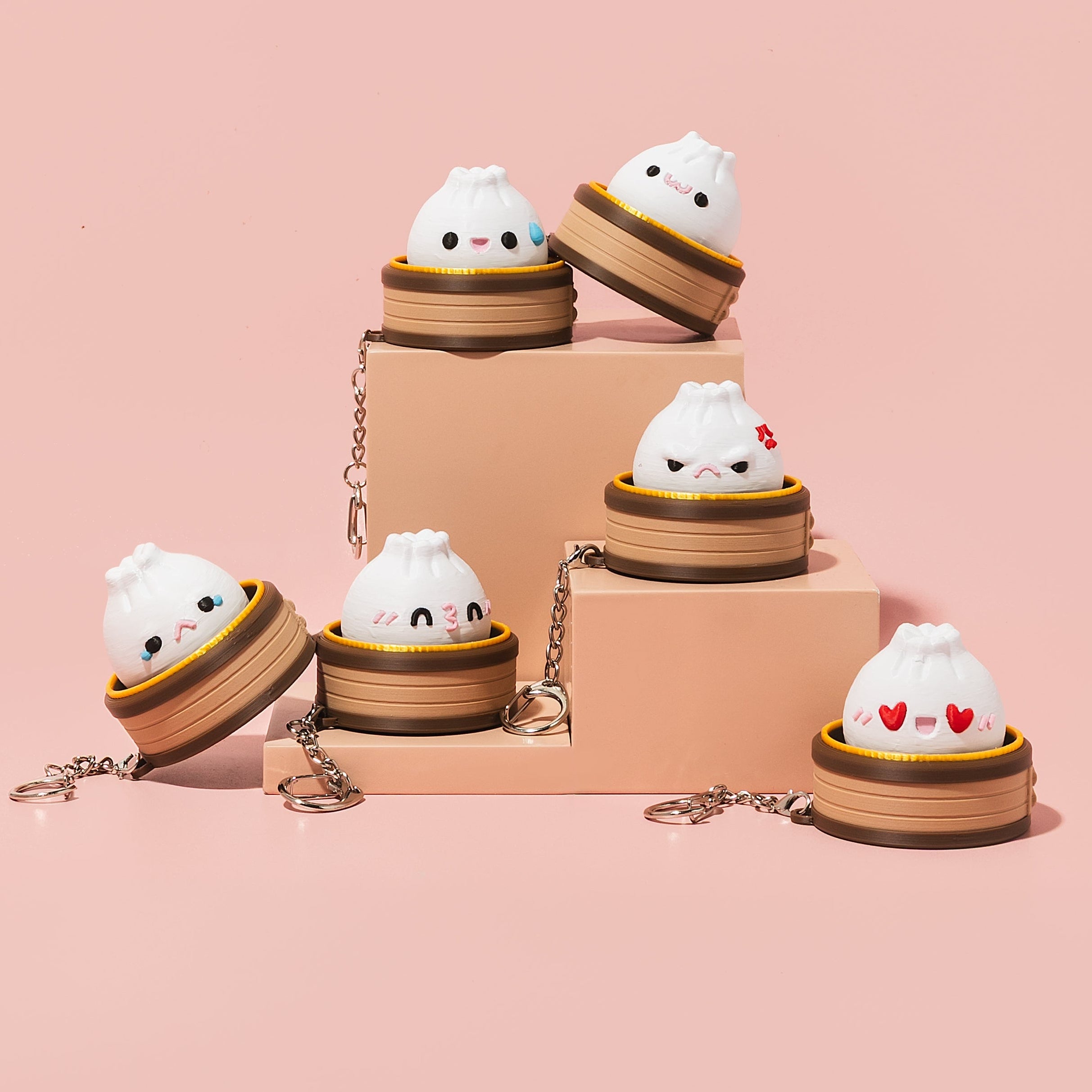 Dumpling Fidget Clicker Keychain