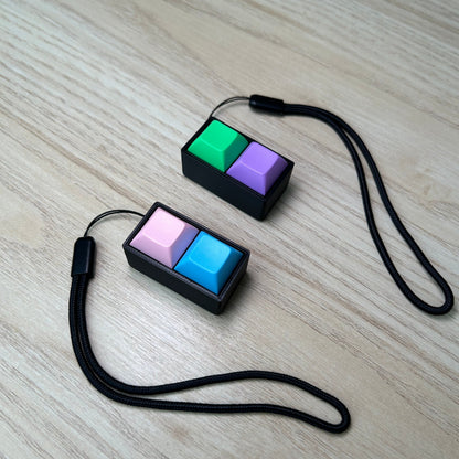 2 Key Mechanical Keyboard Keychain