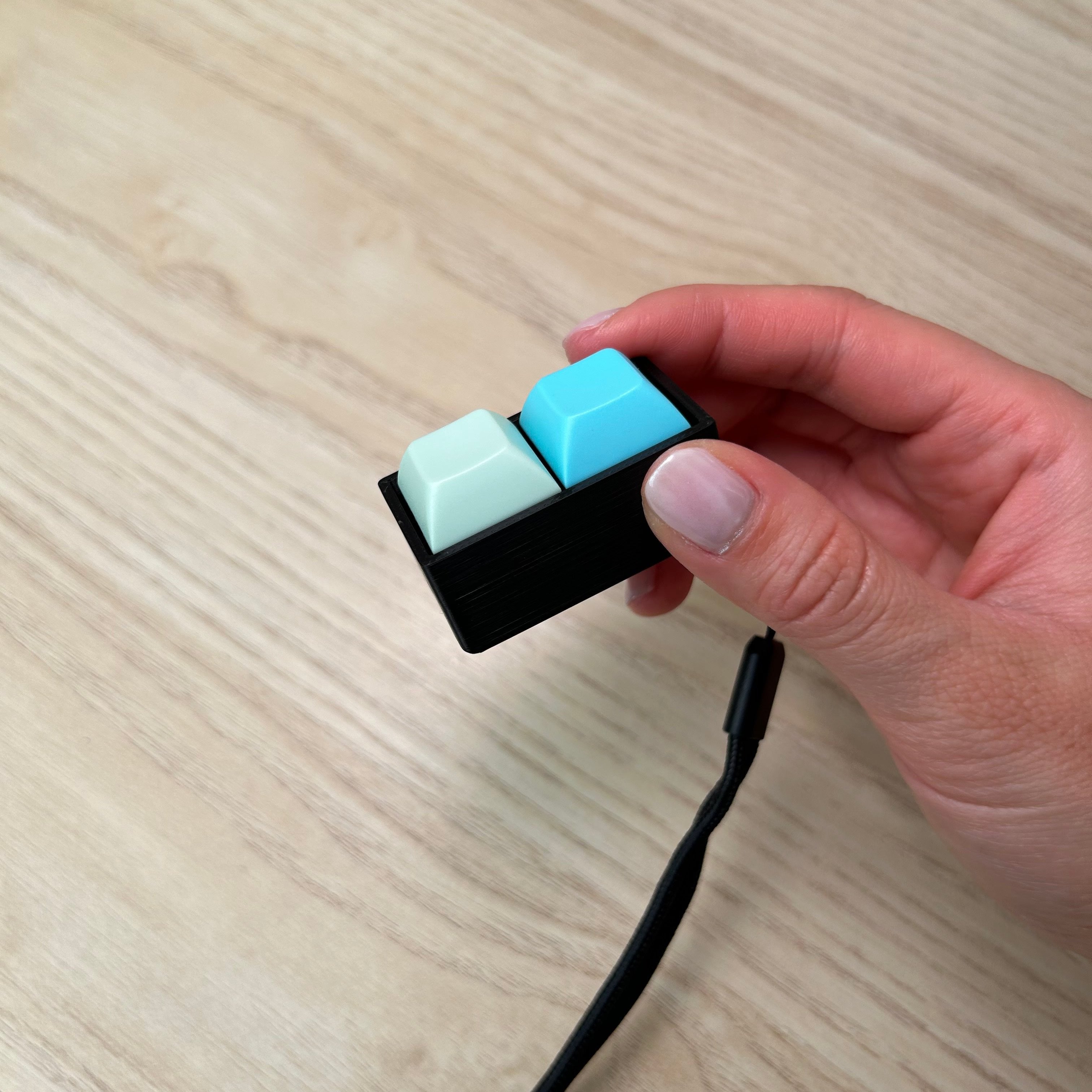 Custom 2 Key Mechanical Keyboard Keychain