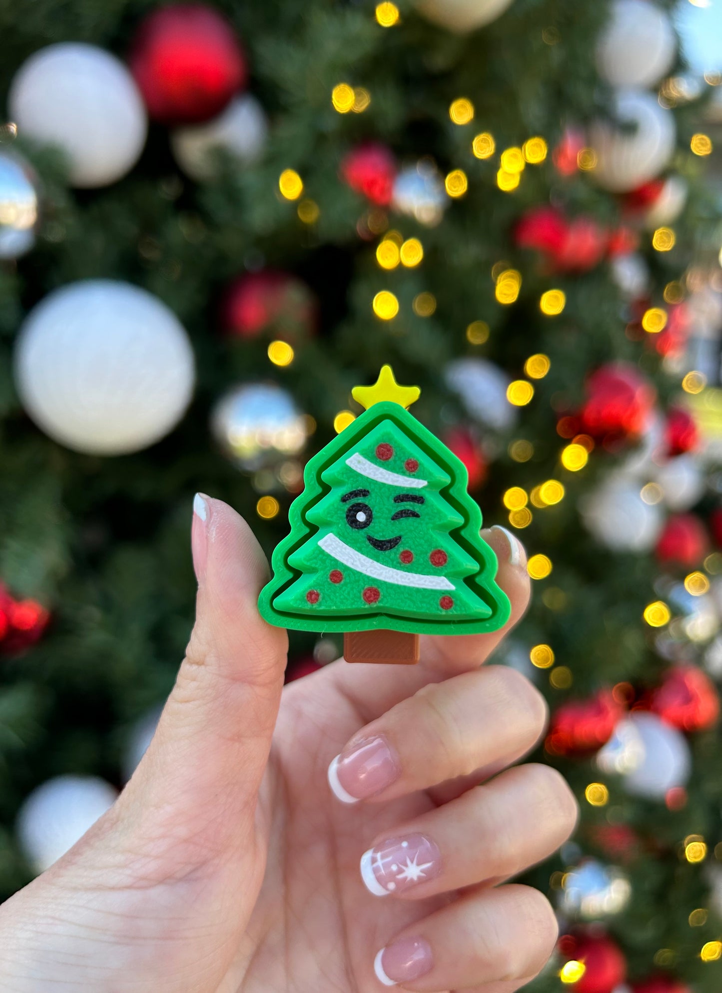 Christmas Tree Fidget Keychain Clicker