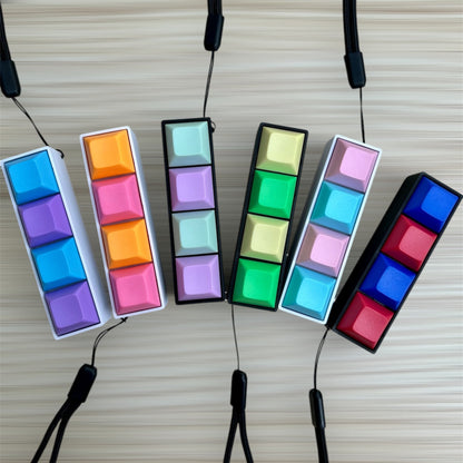 [Customizable Colors!] 4 Key Mechanical Keyboard Keychain